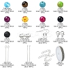 DIY Natural & Synthetic Mixed Gemstone Necklaces Dangle Earrings Making Kit DIY-YW0008-59-2