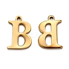 Ion Plating(IP) 304 Stainless Steel Alphabet Charms STAS-H122-B-G-1