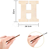 Letter Unfinished Wood Blank Cutouts LS-DIY-ZX040-01H-2