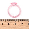Children's Transparent Plastic Open Cuff Ring Components KY-C022-01A-4