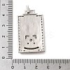 Brass Micro Pave Cubic Zirconia Pendants with Enamel KK-H458-01P-17-3