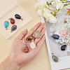 10Pcs 10 Style Natural & Synthetic Gemstone Pendants G-NB0002-57-3
