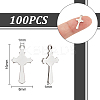 100Pcs 201 Stainless Steel Pendants FIND-UN0016-23-4