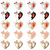 10 Bags Spray Painted Alloy Enamel Magnetic Split Pendants ENAM-FS0003-01-1