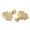 Brass Micro Pave Cubic Zirconia Pendants KK-A180-12G-2