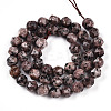 Dyed Natural Sesame Jasper Beads Strands G-T139-8mm-47D-2