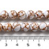 Synthetic Gold Line Turquoise Beads Strands G-A255-A03-01C-4