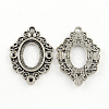 Tibetan Style Alloy Pendant Rhinestone and Cabochon Open Back Settings TIBEP-R304-021AS-LF-4