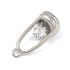 Brass Micro Pave Clear Cubic Zirconia Pendants KK-G545-19P-2