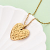 304 Stainless Steel Pendant Necklaces NJEW-T018-59G-1