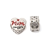 Mother's Day Rack Plating Alloy Enamel European Beads PALLOY-S189-53P-1