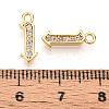 Brass Micro Pave Cubic Zirconia Charms KK-N261-104A-G-3