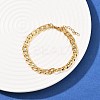 304 Stainless Steel Curb Chain Bracelets for Women BJEW-G757-14G-1