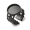 Woven Bezel 304 Stainless Steel Cuff Ring Components SA-CBAD8FA-01EB-04-1
