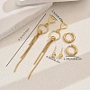 Stainless Steel Ring Tassel Earrings Sets OV1980-3-2
