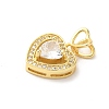 Rack Plating Brass Cubic Zirconia Pendants KK-Z056-14G-02-2