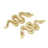 Brass Micro Pave Colorful Cubic Zirconia Snake Connector Charms KK-L243-18G-2