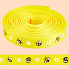 Polyester Bees Printed Grosgrain Ribbons SRIB-WH20020-018F-6