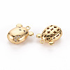 Brass Micro Pave Clear Cubic Zirconia Charms KK-S356-454-NF-2
