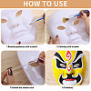 12 Styles DIY Blank Unpainted Peking Opera Mask DIY-BC0014-78-4