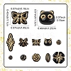 200Pcs 10 Styles UV Plating Acrylic Beads MACR-YW0004-15-3