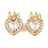 Brass Micro Pave Cubic Zirconia Multi-Strand Links KK-F906-20G-1