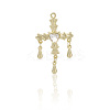 10Pcs Alloy Pendants with Rhinestone PALLOY-SC0016-44-5