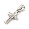 304 Stainless Steel Cubic Zirconia Pendants STAS-C102-04A-P-2