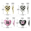 8Pcs 4 Style Valentine's Day Alloy Enamel Pendants FIND-FS0001-90-5