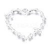 Rack Plating Alloy Open Back Bezel Pendants PALLOY-Q351-67S-FF-2