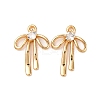Brass Micro Pave Clear Cubic Zirconia Pendants KK-Z112-42G-1