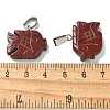 Natural Red Rainbow Jasper Pendants G-B127-16P-02-3