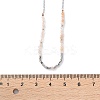 Faceted Round Natural Sunstone Beaded Necklaces NJEW-A045-05P-5