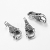 Tibetan Style Alloy Lobster Claw Clasps TIBE-T002-26AS-RS-1