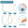 Brass Hoop Earrings Findings Kidney Ear Wires KK-TA0007-10-3