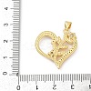 Brass Micro Pave Cubic Zirconia Pendants KK-D317-083G-3