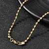 3MM 304 Stainless Steel Ball Chain Necklaces for Women NJEW-B134-09B-G-2