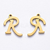 PVD Vacuum Plating 201 Stainless Steel Charms STAS-R105-R-G-1