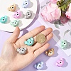 12Pcs 6 Colors Silicone Beads SIL-YW0002-08-5
