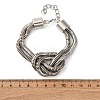 Iron Shake Chain Knotted Bracelets for Women BJEW-U042-01P-2