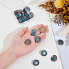 18Pcs 1-Hole Alloy Shank Buttons BUTT-GF0004-19B-3