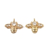 Brass Micro Pave Cubic Zirconia Pendants KK-K374-18G-1