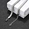 Non-Tarnish 304 Stainless Steel Herringbone Chains Necklaces NJEW-G340-03P-3