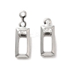 Non-Tarnish 316 Stainless Steel Pendant Cabochon Settings X-STAS-C077-03P-2
