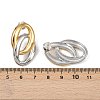 304 Stainless Steel Two Tone Stud Earrings EJEW-K310-02GP-5