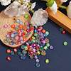 1000Pcs 10 Styles Transparent Frosted Acrylic Beads sgOACR-SZ0001-13-7