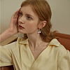 Cubic Zirconia & Alloy Enamel Cherry Pendant Necklaces & Dangle Earrings SJEW-FI0001-22-7