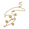 Summer Beach Natural Shell & 304 Stainless Steel Shell Shape Pendant Necklaces for Women NJEW-A059-01G-2