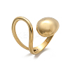 304 Stainless Steel Cuff Rings for Women RJEW-A063-01A-G-3