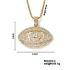 Alloy Rhinestones Evil Eye Pendant Necklace AQ7496-1-1